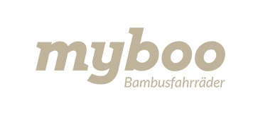 Logo eines Sand Partners mit dem Text Myboo Bambusfahrräder